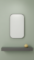 Geometric Rectangle Mirror with Rounded Corners