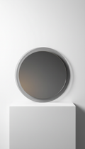 Luna round acrylic-edged mirror