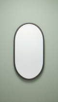 Ellipse Wall Mirror with Matte Metal Frame