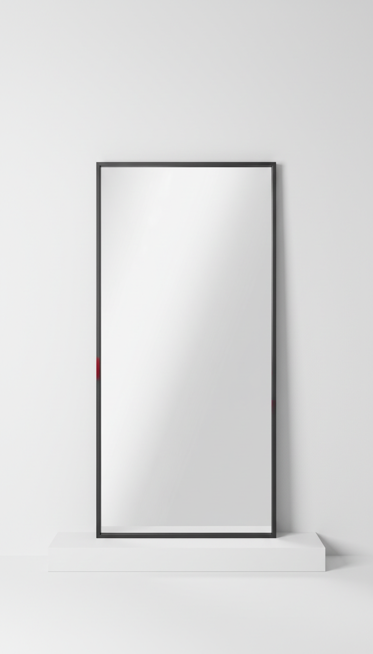 Vega tall steel frame mirror
